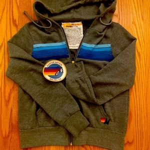 Aviator Nation Gray Zip Hoodie XS